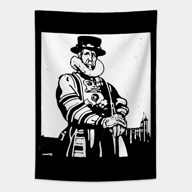 Yeoman Warder or Beefeater Tapestry by Pixelchicken