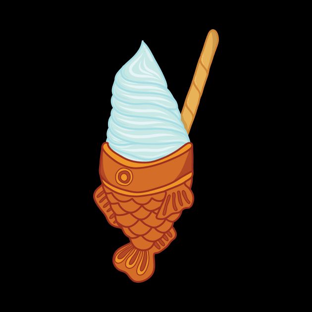 Blue Taiyaki by elizabethcarlson.art