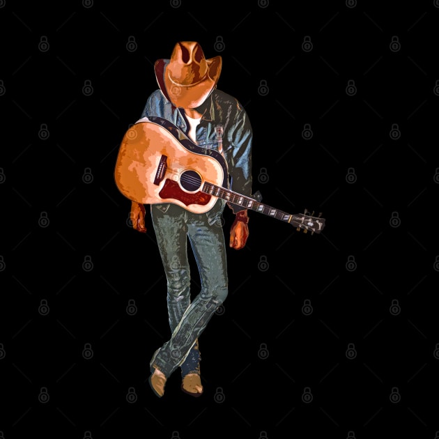 Dwight Yoakam Retro Vintage - Honky Tonk Music Legend Tribute by Mr.FansArt