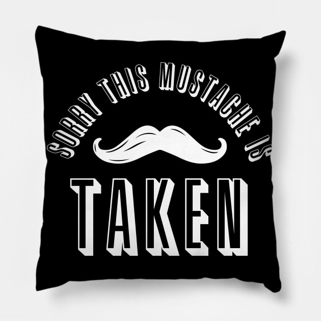 Sorry, This Mustache is Taken Pillow by pako-valor