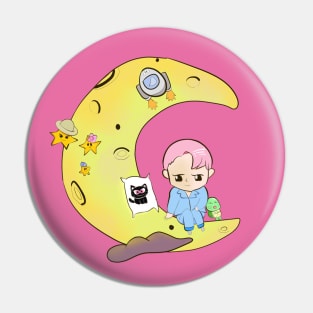 Pajama Boy in the Moon Pin