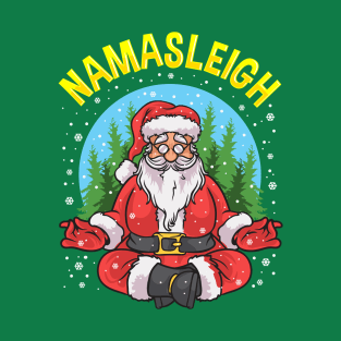 Yoga Santa Claus Namasleigh Meditate Meditation Buddha T-Shirt