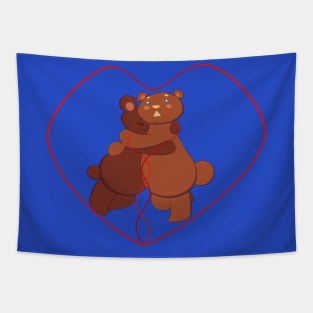 True love bear Tapestry