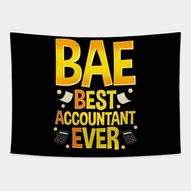 BAE: Best Accountant Ever Funny CPA Accounting Tapestry by theperfectpresents