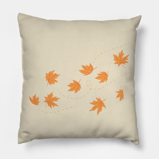 Autumn leaf Pillow by flasix