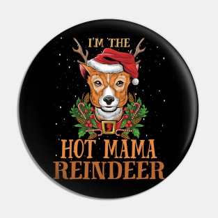 Im The Hot Mama Reindeer Christmas Funny Pajamas Funny Christmas Gift Pin