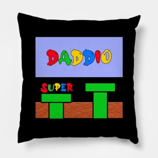 Funny Super Daddio Video Game Lover Father's Day and mother birthday Pillow