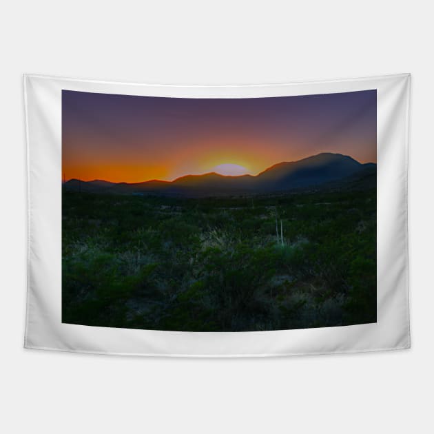 Guadalupe Mountains National Park Sunset Tapestry by StonePics