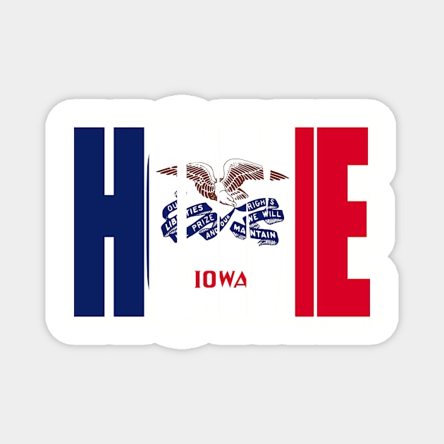 Iowa Home - State Flag Magnet by DonDota