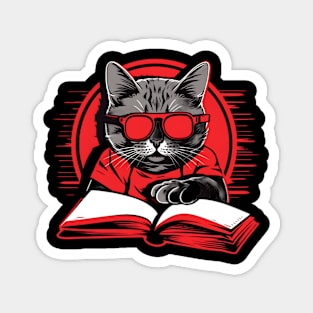 Cool Cat Reading Magnet