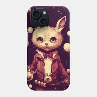 Vintage rabbit creating potions Phone Case