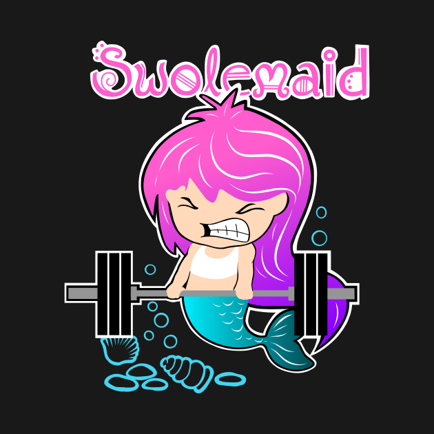 fitness girl, mermaid, gym girl, fitness by TimAddisonArt