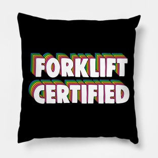 Forklift Certification Meme Pillow