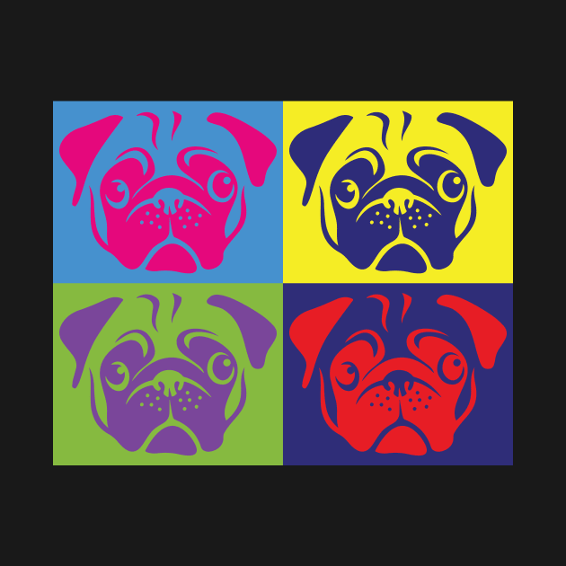 Pug Pop Art by airealapparel