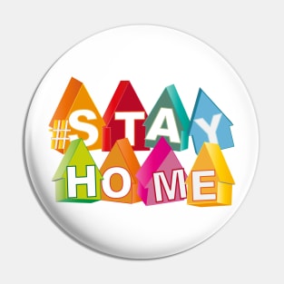  Stay home typography Pin