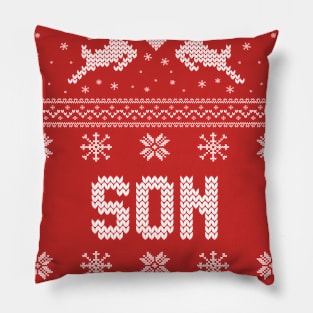 Son - Ugly Christmas Sweaters T-Shirt Pillow