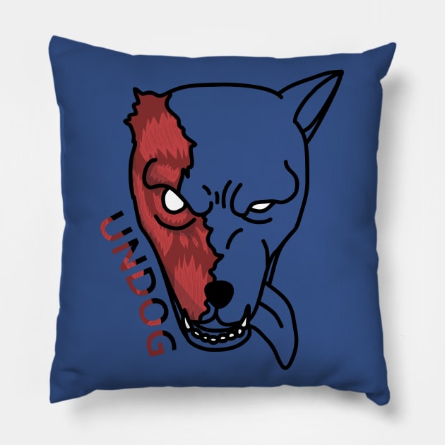 Undog Undead Dog Doggo Pillow by sadpanda