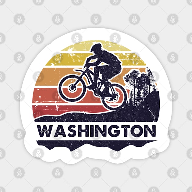 Washington mountain biking Magnet by SerenityByAlex