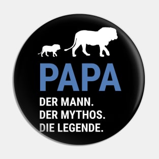 Papa Vater Mann Mythos Legende Löwe Vatertag Pin