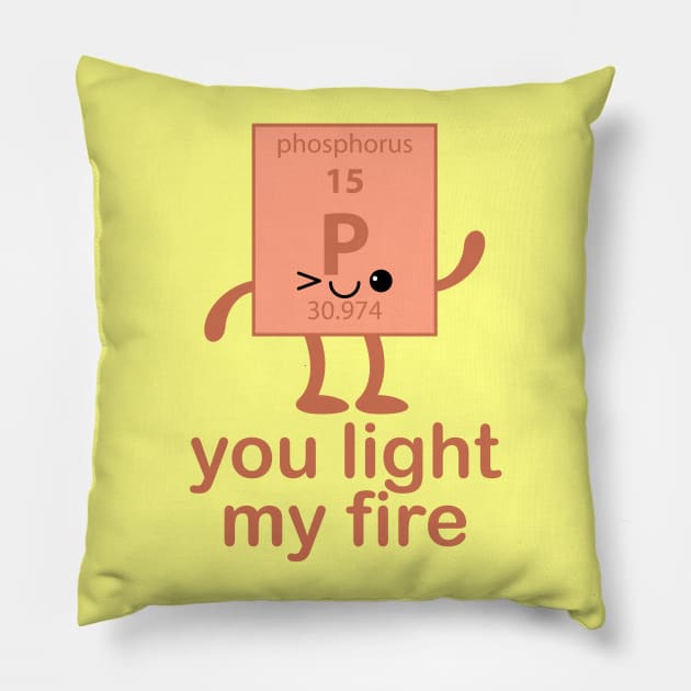 We've Got Chemistry - Phosphorus Pillow by GrumpyVulcan