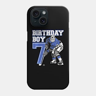 Kids 7 Year Old Ice Hockey Themed Birthday Party 7Th Boy Phone Case