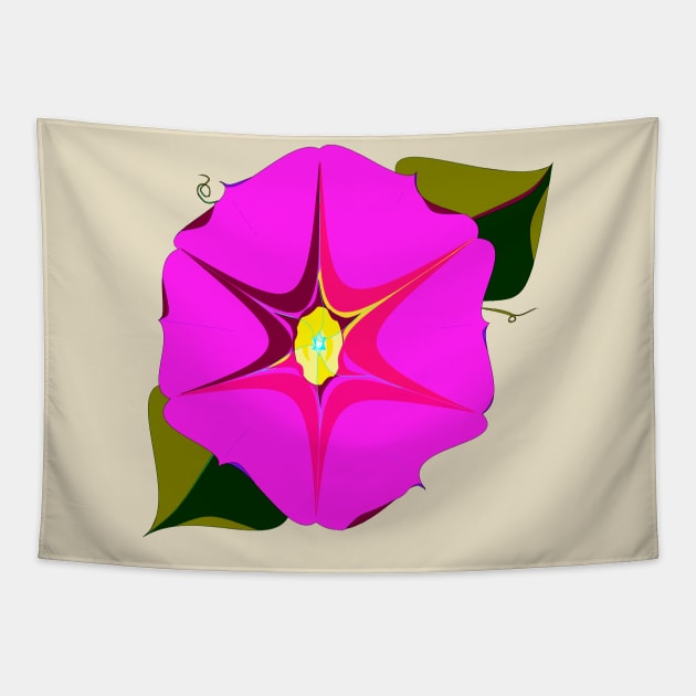 A Large Pink Morning Glory Tapestry by YudyisJudy