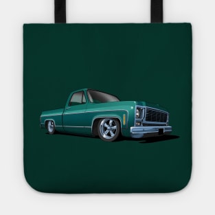 1980 Chevrolet C10 pickup in dark green Tote