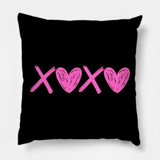 Xoxo Hearts - Hugs And Kisses Pink Color Pillow