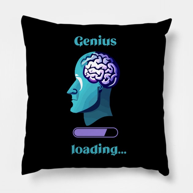 Genius Loading Pillow by TeeCraftsGirl