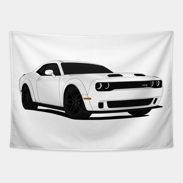 HELLCAT WHITE Tapestry by VENZ0LIC