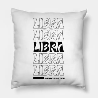 Libra retro graphic design Pillow