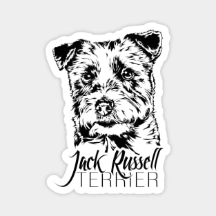 Funny Jack Russell Terrier dog portrait gift Magnet