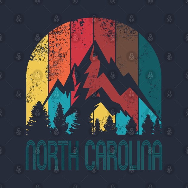 Retro North Carolina Design for Men Women and Kids by HopeandHobby