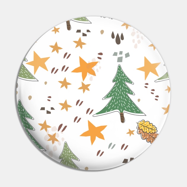 Spruce Pattern Pin by Kristina Stellar Scandinavian Land