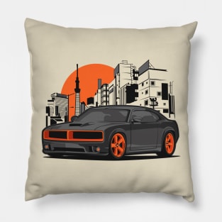 Charger Orange Pillow