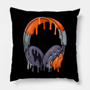 melting headphone graphic sublimation Pillow