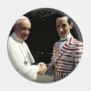 Pee Wee Herman with Pope Francis Pin