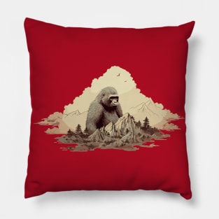 Gorilla In The Clouds Pillow