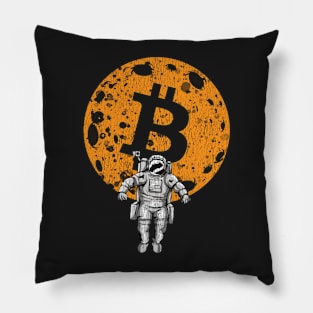 Bitcoin Moon with Astronaut Pillow