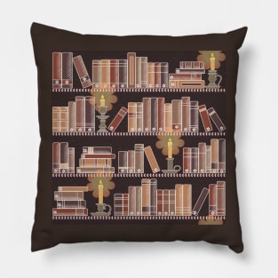 Dark Academia - Old Candlelit Library Pillow