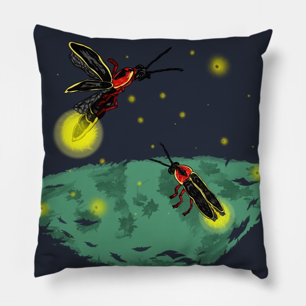 Lit Up Like a Firefly... Pillow by GeekVisionProductions