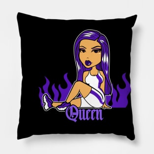 Queen Doll girl Purple-Out v1 Pillow