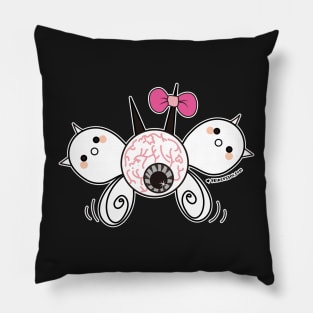 kawaii cute ghost cute eyeball, cute halloween Pillow