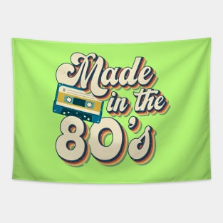 Made in the 80s Vintage Retro Cassette Tape Tapestry