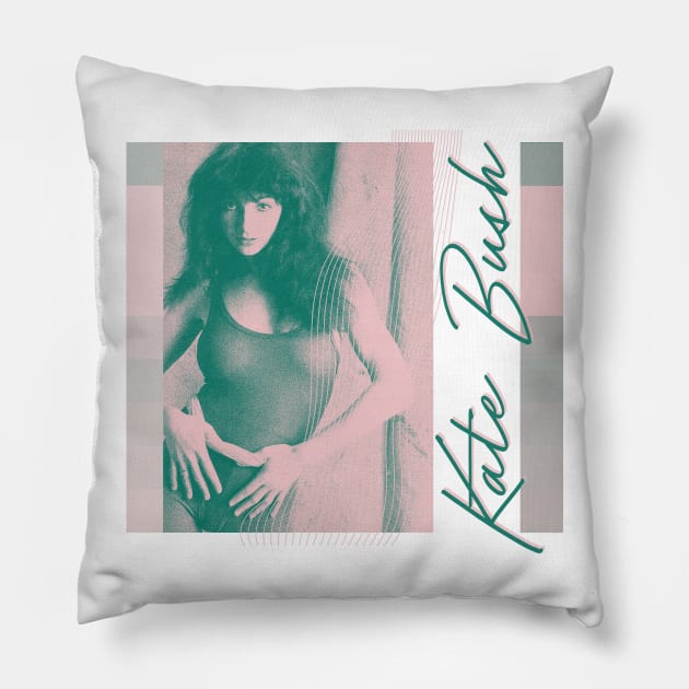 Kate Bush / Retro Aesthetic Style Fan Art Pillow by unknown_pleasures