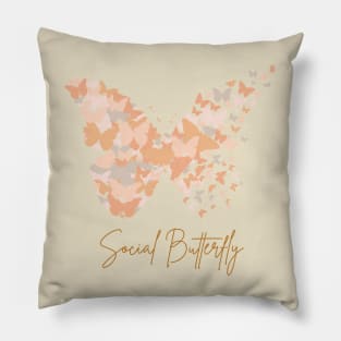 Social Butterfly Personality v6 Pillow