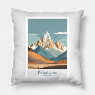 Majestic Patagonia Peaks Argentina minimalistic style Pillow