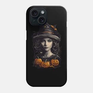 Mystical Halloween Delight: Beautiful Witch Phone Case