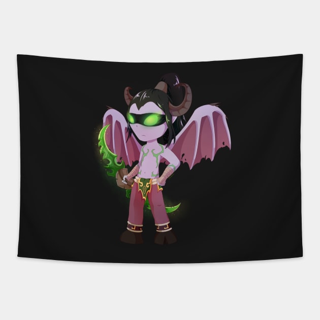 Illidan Tapestry by PatchNpaw