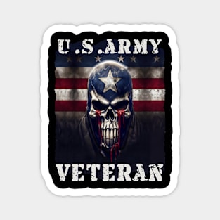 Skull US Veteran Magnet